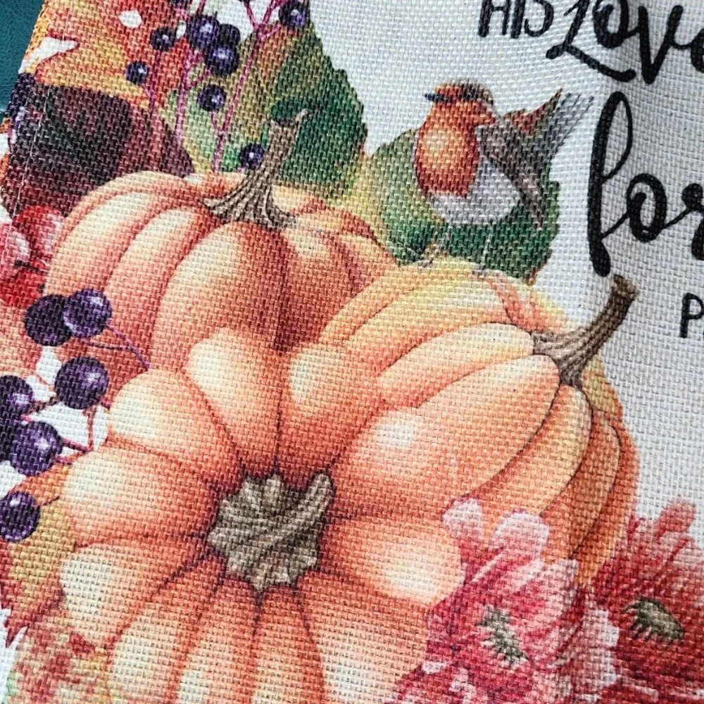 Fall Table Runner Christian Cross Decor Decorative Cloth Autumn Decoration 13x72